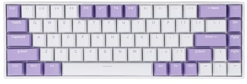 CHICIRIS Wireless RGB Mechanical Keyboard Portable Compact Layout 60% Gaming Keyboard for White Bottom Shell