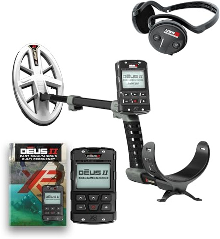 XP Metal Detectors DEUS II + HF2 y WSA ST – Detector de metales multifrecuencia ideal para oro, con control remoto, plato de altas frecuencias HF2 y auriculares inalámbricos WSA ST (DEUS2-ELLHPRCWAST)