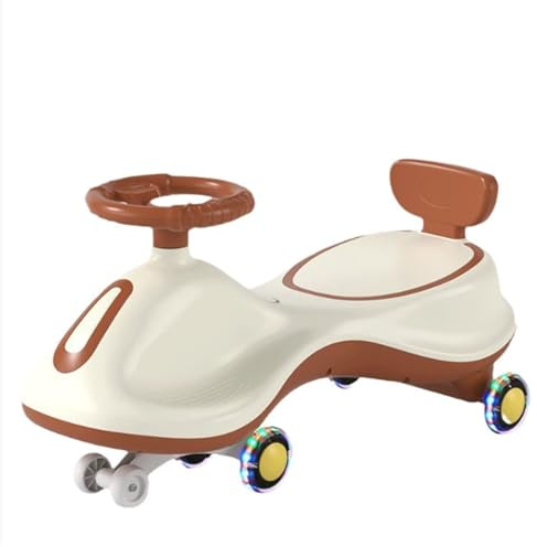 ride on car Wiggle Car Kids Ride On Toy Swing Cars With Traction Rope For Ages 3 Years And Up wiggle cart(Brown)