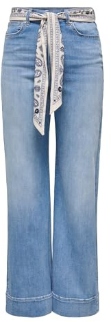 ONLY Female Jeans mit weitem Bein ONLMADISON Hohe Taille Weiter Beinschnitt Jeans