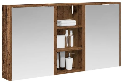 vidaXL Badezimmerschrank-Set 3 pcs 116 x 16 x 62,5 cm Holzwerkstoff, Elegante Badezimmeraufbewahrung, modernes Schrankset, stylische Wandregale, schicke Möbel, luxuriöse Details