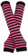 Bienvenu Damen Langer Armwärmer im Punk-,Gothic- und Rock-Stil,fingerlose Handschuhe 1 Einheitsgröße Schwarz / Fuchsia