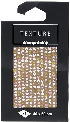 décopatch TD787C 1 Bogen Décopatch Papier 40x60cm Texture Herzen