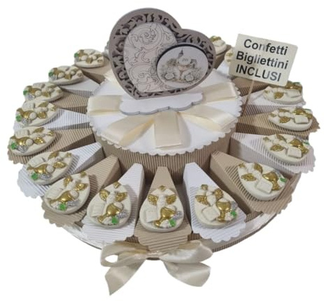 Bomboniere Comunione calamite immagine calice torta portaconfetti completa (torta comunione gocce)