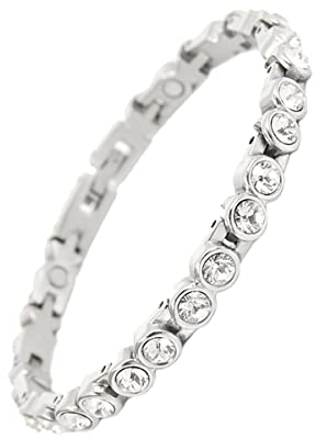 Fashion Boulevard Magnetarmband Energetix 4you 463 Moonlight klare Swarovski Crystals White Diamond 1A Qualität Magnetix L/XL