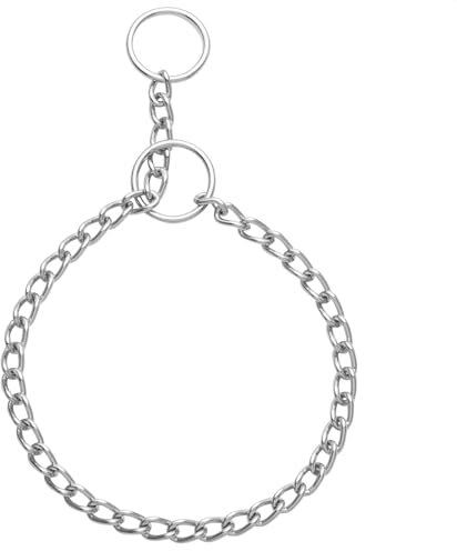 Bunty Dog Choker Collar | Metal Chain Dog Collar & Anti Pull Dog Collar | Slip Collar for Dogs No Pull Training | Heavy Duty Dog Chain Collars for All Breeds (S)