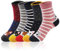 LOFIR Lustige Bunte Socken Damen Tier Muster Niedlich Socken aus Baumwolle Süß Karikatur Kawaii Katze Socken Neuheit Socken Geschenk für Mädchen Damen, Größe 35-41, 5 Paare