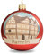 mgc24 Weihnachtskugel Christbaumkugel Baumschmuck Glas handbemalt Ø 8cm - Motiv Hameln Stadt, rot