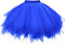 OBBUE Damen 1950er Vintage Ballett Blase Tutu Unregelmäßig Tüll Retro Petticoat Königsblau-M