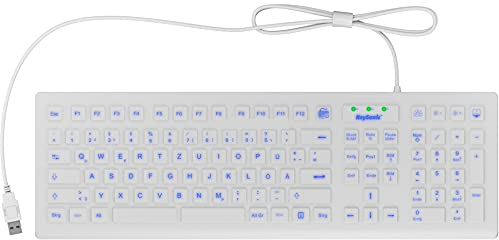 KeySonic Tastatur KSK-8031INEL-WH (DE) Industrietastatur weiß
