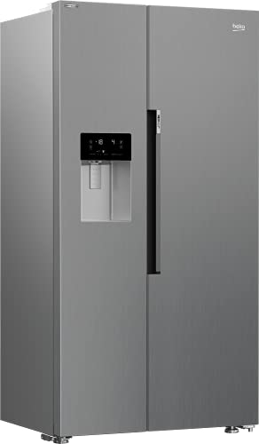Beko GN162341XBN-Side-by-Side Kombination-NoFrost/Multifunktionsdisplay/Harvest Fresh/Ice- & Wasserspender mit Festwasseranschluss/179x91x72 cm