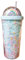 Supefriendly 550ml Creative Rainbow Plastic Water Cup Double couche Brillant Quicksand Paillettes Tasse à boire avec couvercle en paille Gobelets à jus de café Tasse de voyage pour enfants