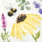 Boston International IHR Papierservietten, 3-lagig, 20 Stück, Cocktail-Größe, Sommerbienen-Motiv, cremefarben