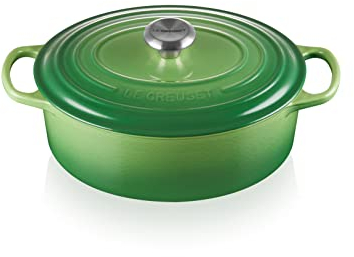 Le Creuset Signature Enamelled Cast Iron Oval Casserole Dish With Lid, 31 cm, 6.3 Litre, Bamboo, 21178314082430