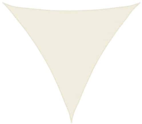 vidaXL Sonnensegel Wasserfest Sonnenschutz Windschutz Sonnendach UV Schutz Garten Terrasse Balkon Oxford-Gewebe Dreieckig 4,5x4,5x4,5m Creme
