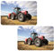 2 Stück Trecker Traktor Tischunterlage Platzdeckchen Malunterlage Knetunterlage Eßunterlage Tischset (Mehrfarbig Set Nr. 1)