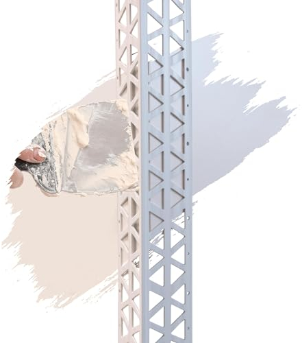 ProfileXXL PVC Eckwinkel, Eckprofil, Kantenschutz 2,5m Weiß 40 x 40 x 8mm Putzschienen aus hart PVC, für Innen- & Außenputz