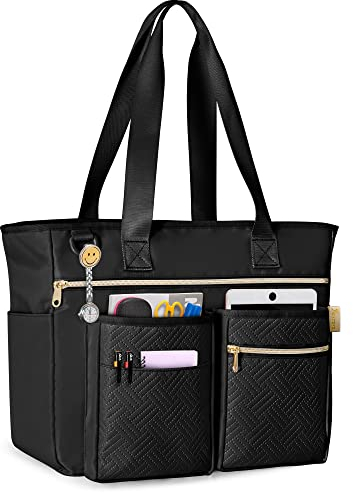 Fasrom Sac de professeur, Sac Fourre-tout pour Enseignant, Noir