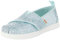 TOMS Youth Girl's Classic Alpargata Espadrille Loafer Flat, Light Mint Cosmic Glitter, 11 UK
