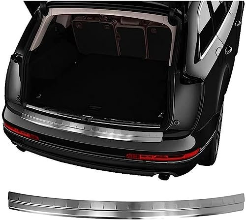 CUPLES Auto Edelstahl Stoßstangenschutz Heckstoßstange Ladekantenschutz für A-UDI Q7 2015-2022 304, Kratzschutz Kofferraumwanne Kantenschutz ZubehöR