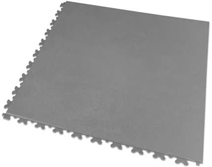 MOSAIK FLOOR - Lot de 50 m² - Dalles PVC Joints Invisibles Gris-Foncé I Épaisseur 7mm I Garage, Atelier, Entrepôt, Fitness, Bureau I Pose Simple et Rapide