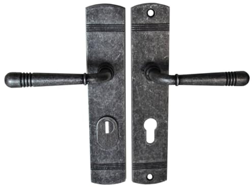Wohnungstür Schutzbeschlag Helena LS Antik Grau WE 72 mm Dr-Dr mit ZA
