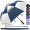 ZOMAKE Regenschirm Gross Sturmfest XXL - Golfschirm Groß Windfest 68inch - Familienregenschirm Groß Sturmfest Mit Tragegurt(Weiß/Blau)