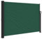 vidaXL Seitenmarkise, Sichtschutz Ausziehbar, Windschutz Sonnenschutz für Garten Balkon Terrasse, Seitenrollo Seitenwandmarkise, Dunkelgrün 140x500cm