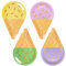ANQIAOER 40pcs Party Paper Plates Set, Ice Cream Desserts Disposable Dishes Tableware Party Supplies, Coloured Paper Plates Multicolor for Birthday Decoration, Size: 28X18cm