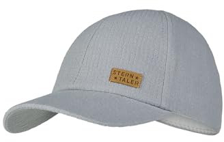 Sterntaler Basecap Struktur - Unisex Baseball Cap mit Metallschließe zur Größenregulierung - Sommer Basecap aus Baumwolle - Sportive Baby und Kinder Schirmkappe, graublau, Größe 49