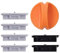 Giftgorde Ersatzklingen für Fiskars Papierschneider, Ersatzklinge für alle Fiskars-Serien, tragbare und Präzisionstrimmer, Kunst und Handwerk, 4 Schneid- und 2 Ritzklingen, ein Schieber, Orange, 6