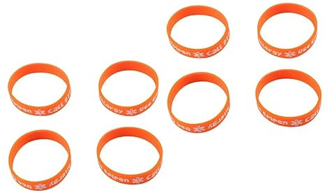 Yardwe 8 Stk PVC-Armband medizinisches Alarmarmband Alarm-ID-Armbänder Gesundheitswarnarmbänder Stretch-Armbänder uhrenarmbänder armbänder für kinder Armband für Mädchen Kinderarmband