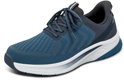 Orthofeet Herren Orthopädischer Tilos Hands-Free Slip-in Sneakers – Blau, Größe 46 X Weit