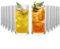 INSETLAN Set of 12 Ribbed Glassware