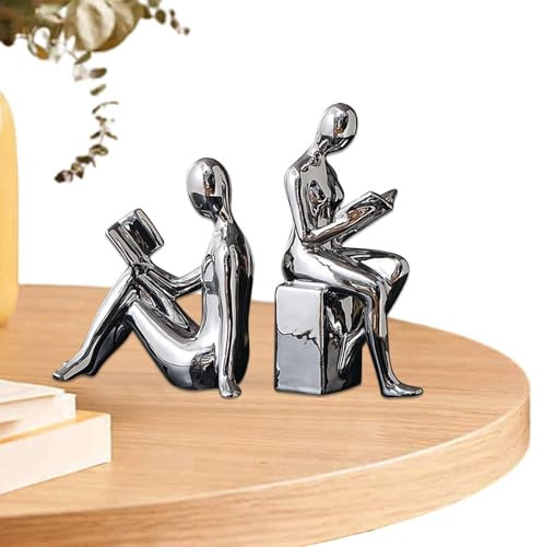 Serre-livres pour étagères, serre-livres décoratifs, serre-livres en forme de figurine abstraite, serre-livres robustes, serre-livres en céramique, serre-livres antidérapants, serre-livres de