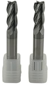 CNC HRC50 Carbide End Mills Tungsten Machine Cutter Tools 4 Flute Metal Steel Key Face Square Router Bit(6x15x6Dx75xR0.5)