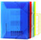 NVGFTG 10 Stück Eckspannermappe A4 Transparent Einschlagmappe Gummizugmappe A4 Plastik Postmappe A4 Bunt Sammelmappe A4 Kunststoff mit Namensschilder für Schule Firma