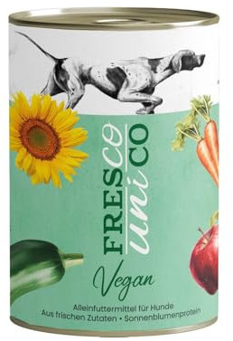 FRESCO Dog Unico Vegan Nassfutter gesund und natürlich veganes Hundefutter hypoallergen 12x400g