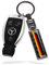 Universal Auto Schlüsselanhänger DE Flag Logo Cover Metall Kohlefaser Kompatibel mit BMW Opel Audi Benz Porsche 911 Cayman Skoda Mavbach Zubehör