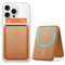 OCASE Porte-Cartes Magnétique, Support Réglable, Compatible avec MagSafe, Cuir Synthétique, pour iPhone Séries 16/15/14/13/12 (Exclu Séries Mini) et Coque per MagSafe - Brun
