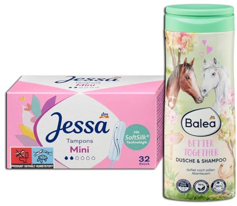 11er Pack: 10 x Tampons Mini, 32 x 10 = 320 Stück + Dusche und Shampoo