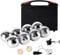 Lindahandel Boule Set mit Boccia Kugeln & Gravur – Personalisierte Petanque Metallkugeln (73mm/720g) mit Abstandsmesser, Magnet & Tragetasche für Garten, Strand, Park (Muster C + 8 Bälle)
