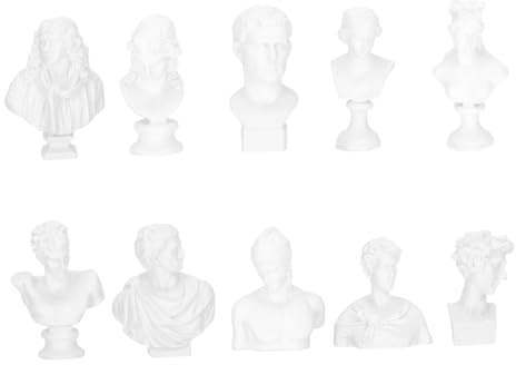 DIYEAH 10piezas Modelo De Busto Estatua De Adorno Hogar Artesanía Resina para Escritorio Escayola para Modelar Decoración De Figuras Escayola