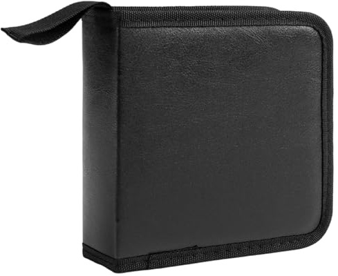 CD Reisebrieftasche Mit 40 Kapazitäten | Sicher Verschließbares Wasserabweisendes Gehäuse Für Die Aufbewahrung Und Sammlung Von Fahrzeugen (115 Zeichen). Reisefreundliche CD Aufbewahrungslösung