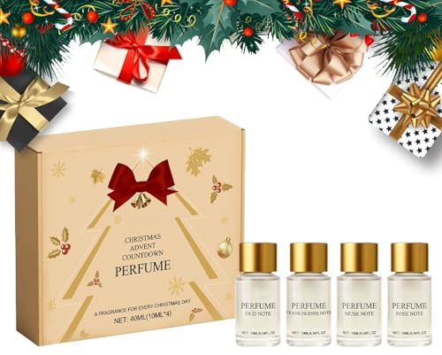 Parfum Adventskalender 2025 – Damen Duft Adventskalender, 4‑teiliges Duftset Für Countdown Bis Weihnachten 2025 | Parfumproben Für Alltag, Reisen, Geschenke | F́ür Mädchen, Damen, Pendeln, Arbeit, Eve