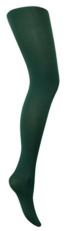 Mysasi London ladies 100 denier opaque tights size x-large bottle green