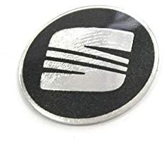 Seat 1M0837891AJGT Zeichen Emblem Zündschlüssel Funkfernbedienung Logo 14mm chrom blau