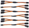 GTIWUNG 6 Stück Premium Servo Y Verlängerungskabel, 22AWG 60 Kerne, 150mm 1 auf 2, 3 Pin JR Stecker für RC Flugzeug