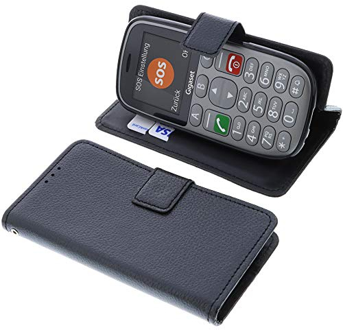 foto-kontor Tasche kompatibel mit Gigaset GL390 Book Style schwarz Schutz Hülle Buch