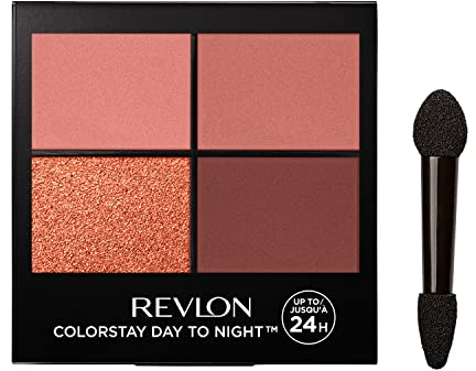 Revlon ColorStay Day to Night Ombre à paupières Quad 24 heures avec pinceau applicateur à double extrémité, longue tenue, couleur intense lisse, finition mate et scintillante, élégant (560) unisexe